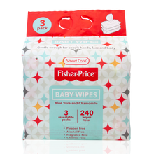 Load image into Gallery viewer, Fisher-Price Baby Wipes 80 Count (3 Pack)