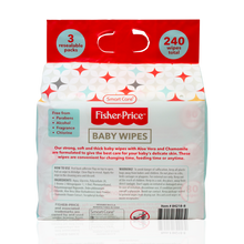 Load image into Gallery viewer, Fisher-Price Baby Wipes 80 Count (3 Pack)