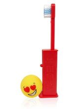 Load image into Gallery viewer, Pez Poppin' Emoji Love Toothbrush
