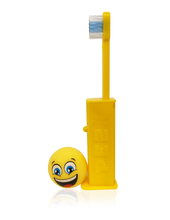 Load image into Gallery viewer, Pez Poppin' Emoji Happy Face Toothbrush