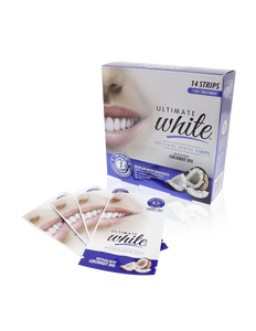 Ultimate White Whitening Dental Strips Infused With Coconut Oil (7 Day Treatment)