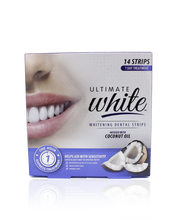 Load image into Gallery viewer, Ultimate White Whitening Dental Strips Infused With Coconut Oil (7 Day Treatment)