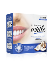 Load image into Gallery viewer, Ultimate White Whitening Dental Strips Infused With Coconut Oil (7 Day Treatment)