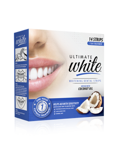 Ultimate White Whitening Dental Strips Infused With Coconut Oil (7 Day Treatment)