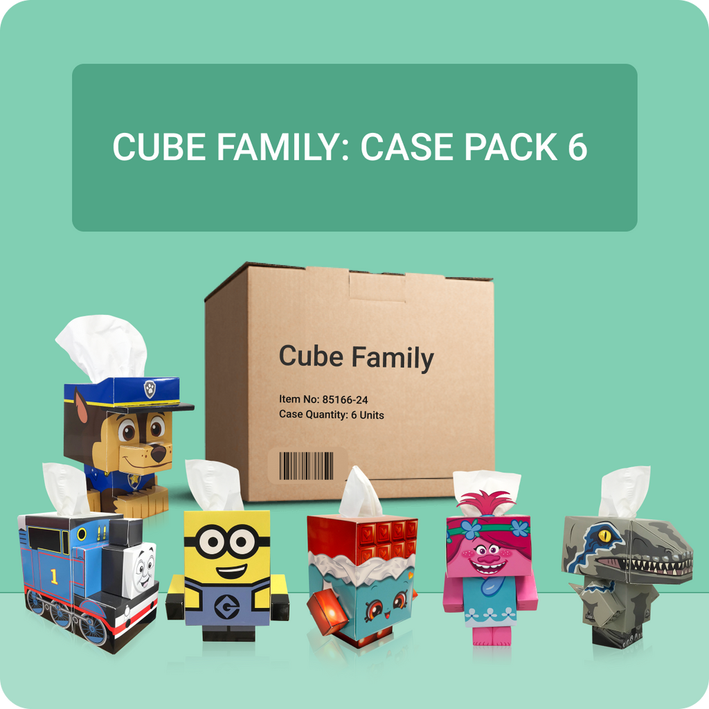 Cube Tissue Box Family (6 Pack)