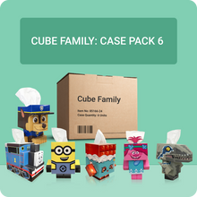 Load image into Gallery viewer, Cube Tissue Box Family (6 Pack)