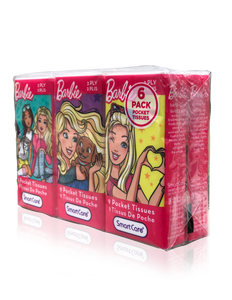 Barbie Pocket Tissue (6 Pack)