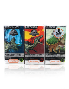 Smart Care Jurassic World Pocket Facial Tissues 6 Pack (new) - Smart Care