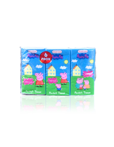 Peppa Pig Pocket Facial Tissues (6 Pack)