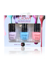 Load image into Gallery viewer, IGlow Nail Polish 3Pk (Shades - Periwinkle, Sky Blue, Coral)