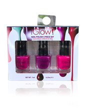 Load image into Gallery viewer, IGlow Nail Polish 3Pk (Shades - Pink, Purple, Pink)