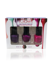 Load image into Gallery viewer, IGlow Nail Polish 3Pk (Shades - Eggplant, Magenta, Hot Pink)
