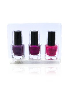 IGlow Nail Polish 3Pk (Shades - Eggplant, Magenta, Hot Pink)