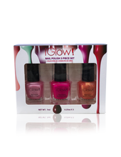 Load image into Gallery viewer, IGlow Nail Polish 3Pk (Shades - Watermelon, Hot Pink, Carrot)