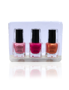 IGlow Nail Polish 3Pk (Shades - Watermelon, Hot Pink, Carrot)