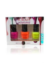 Load image into Gallery viewer, IGlow Nail Polish 3Pk (Shades - Hot Pink, Bright Orange, Charstreuse)