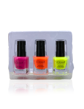 Load image into Gallery viewer, IGlow Nail Polish 3Pk (Shades - Hot Pink, Bright Orange, Charstreuse)