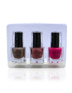 IGlow Nail Polish 3Pk (Shades - Coffee, Rosewood, Magenta)