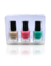 Load image into Gallery viewer, IGlow Nail Polish 3Pk (Shades - Parchment, Punch, Green)