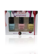 Load image into Gallery viewer, IGlow Nail Polish 3Pk (Shades - Sky Blue, Peach, Daffodil)