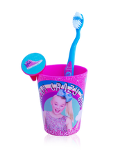 Load image into Gallery viewer, JoJo Siwa Flash Manual Toothbrush Cup Set