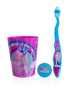 JoJo Siwa Flash Manual Toothbrush Cup Set Brush Buddies JoJo Siwa Flash Manual Toothbrush Cup Set Brush Buddies