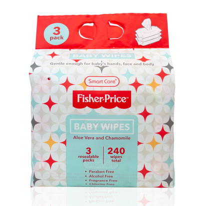 Fisher-Price Baby Wipes 80 Count (3 Pack)
