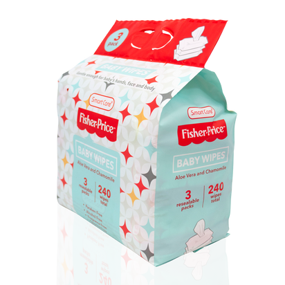 Fisher-Price Baby Wipes 80 Count (3 Pack)