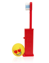 Load image into Gallery viewer, Pez Poppin&#39; Emoji Love Toothbrush