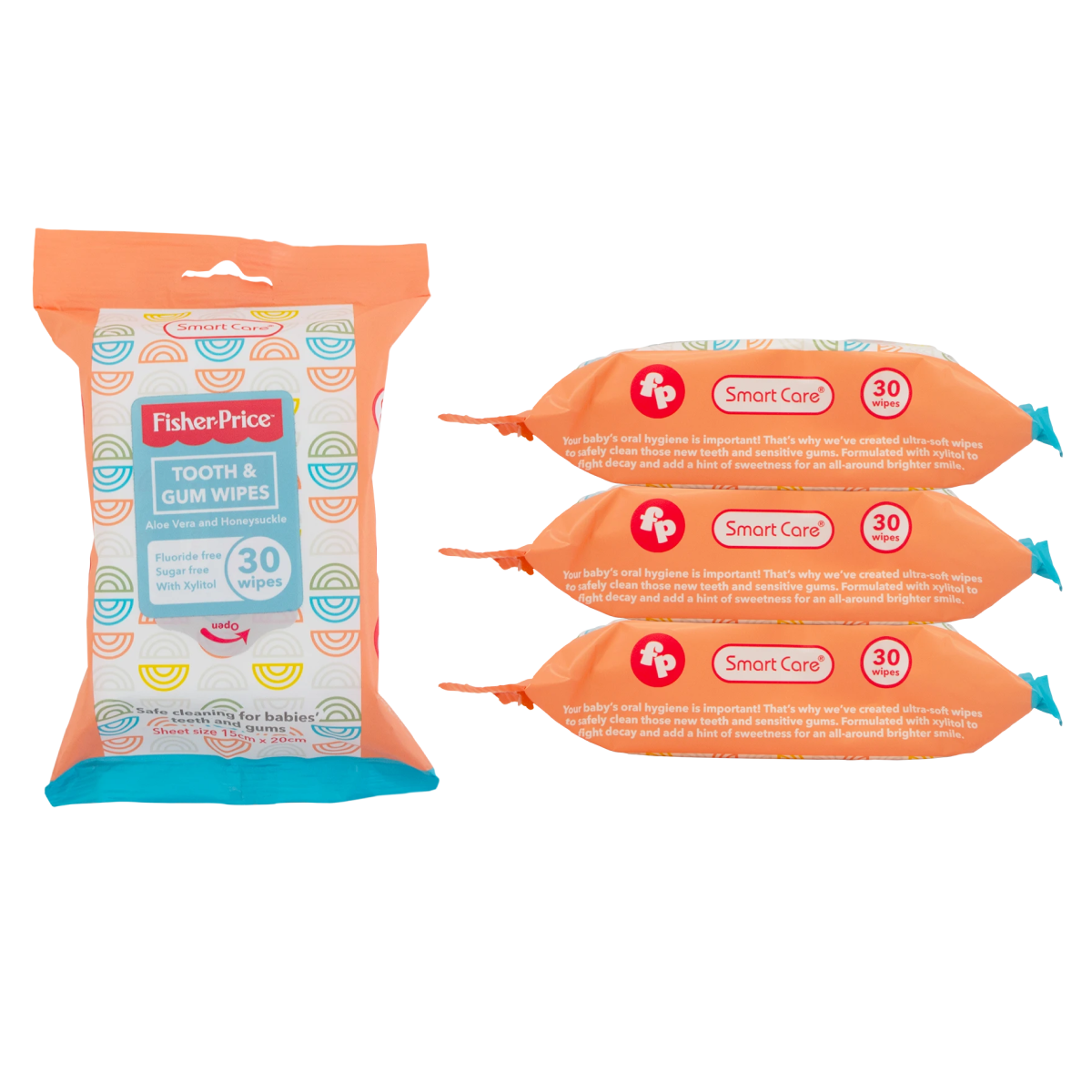 Fisher Price Tooth Gum Wipes 3 6 Pack Brush Buddies