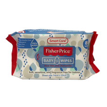 Load image into Gallery viewer, Fisher-Price 99% Water Baby Wipes 80 Count - (6/12 Pack)