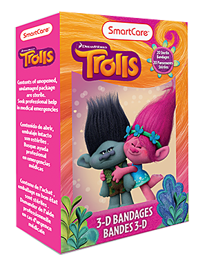 Trolls 3D Bandages (20 Count)