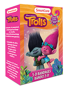 Trolls 3D Bandages (20 Count)