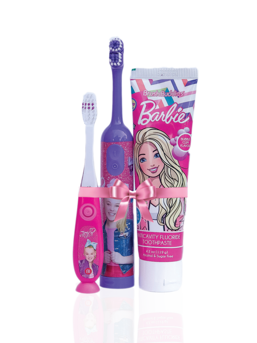 JoJo Siwa Flash + JoJo Siwa Electric Toothbrush + Barbie Toothpaste