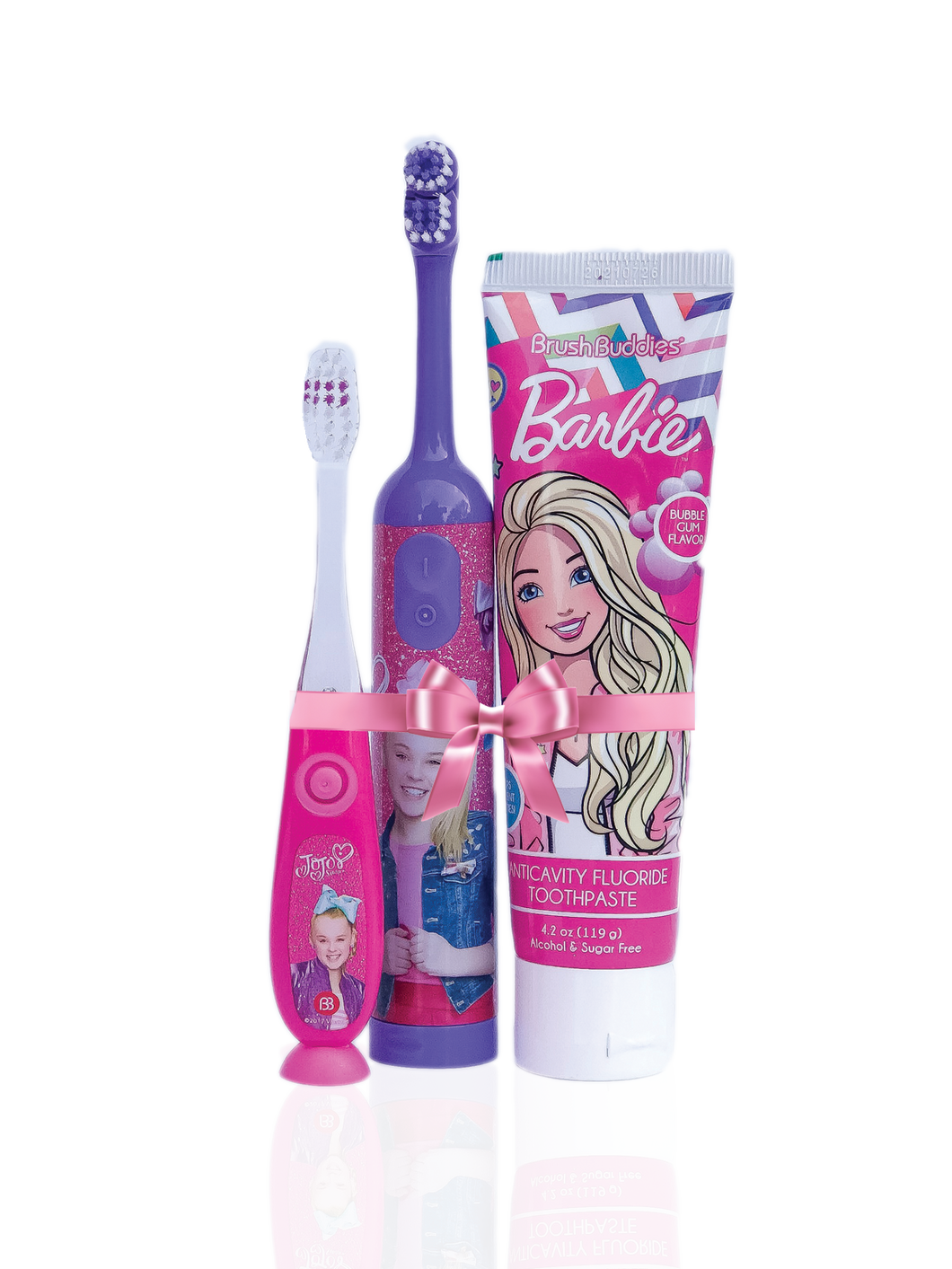 JoJo Siwa Flash + JoJo Siwa Electric Toothbrush + Barbie Toothpaste