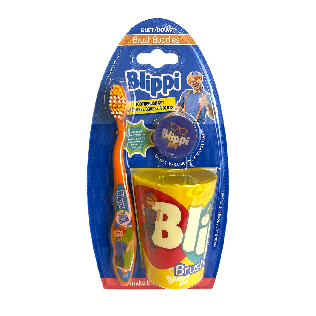 Blippi Manual Toothbrush Cup Set – Brush Buddies